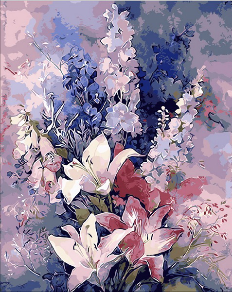 

Картина по номерам Mariposa Розовые лилии 40*50 см (в коробке) арт.MR-Q1445