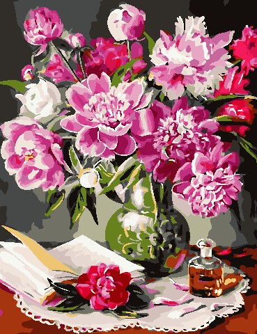 

Картина по номерам ArtStory Букет пионов 50*65 см (в коробке) арт.AS0821