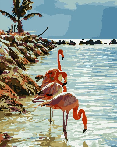 

Картина по номерам ArtStory Фламинго 40*50 см (в коробке) арт.AS0740