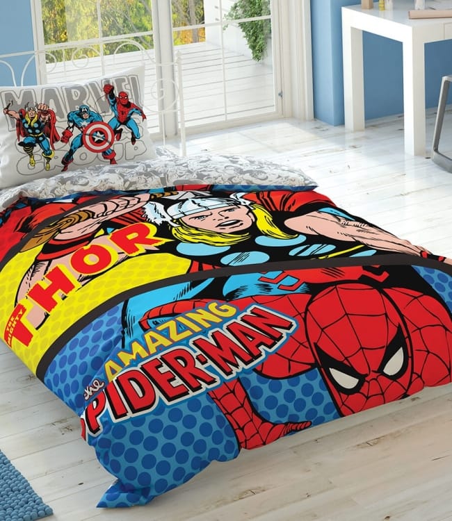

Комплект постельного белья Tac Disney полуторный ранфорс Marvel Comics подростковый арт.TAC60212618