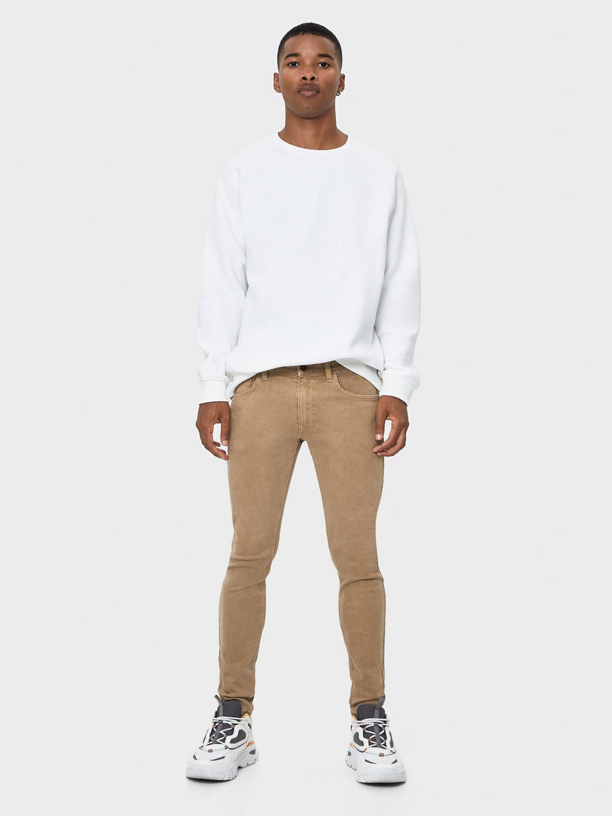 

Джинсы Bershka 5350-388-742 34 Бежевые с горчичным