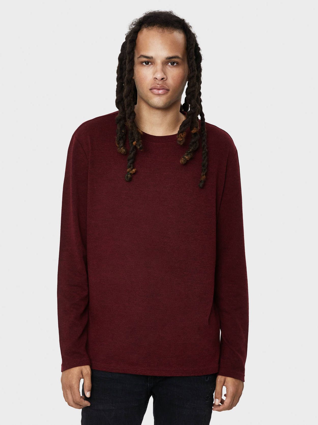 

Лонгслив Bershka 7093-512-605 S Бордовый