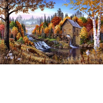 

Картина по номерам Дом в лесу худ. Даелин, Марк (VP143)