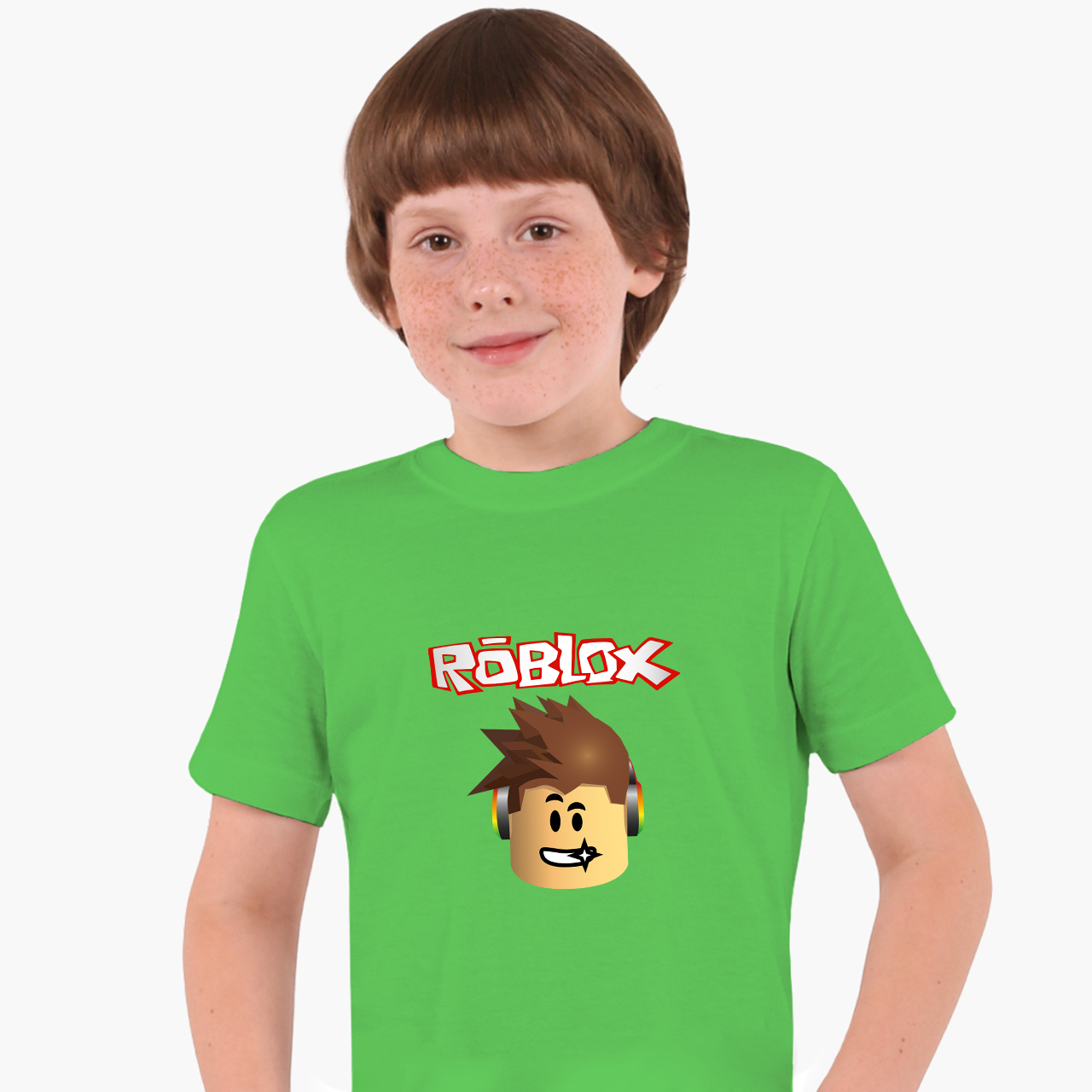 MENINO ROBLOX BUSTO 26X24CM COM BASE - Madeira Arte e Cia