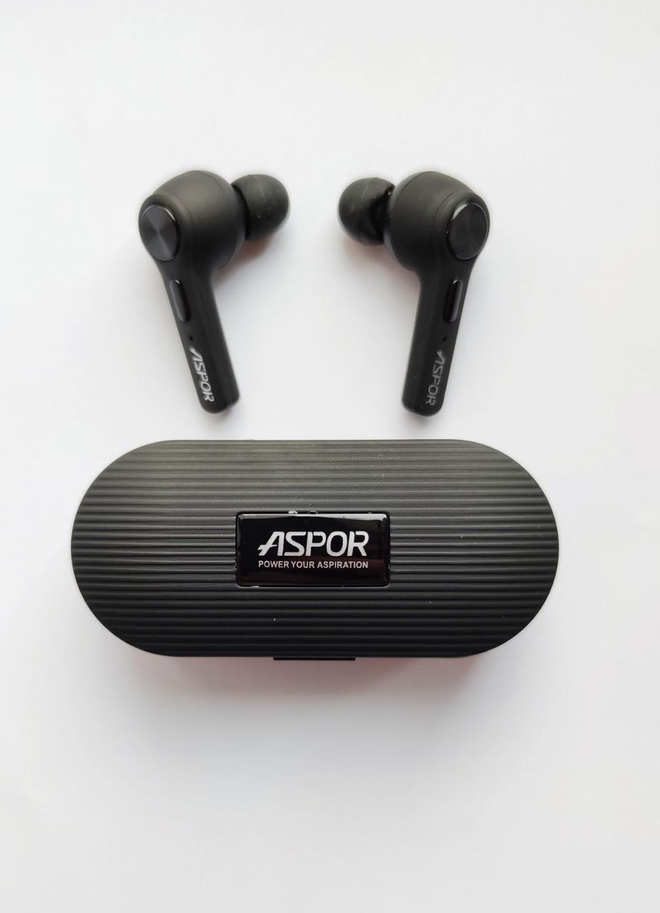 

Наушники беспроводные в кейсе Aspor S3003 True Wireless V5.0 Black Original