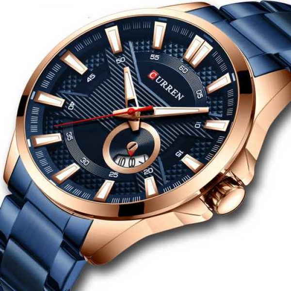 

Наручные часы Curren 8372 Blue-Cuprum