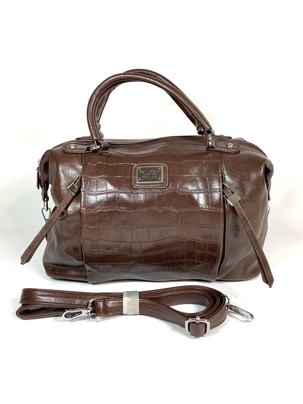

Женская сумка хендхелд Loreno Bag с эко-кожы рептилия коричневая