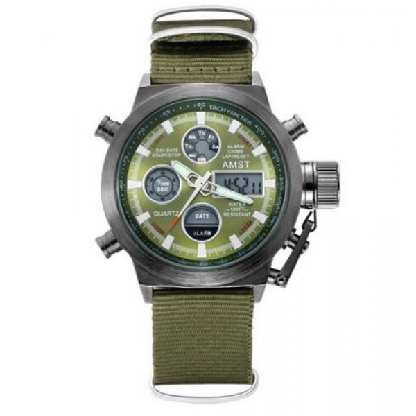 

Наручные часы AMST 3003 Black-Green Green Wristband