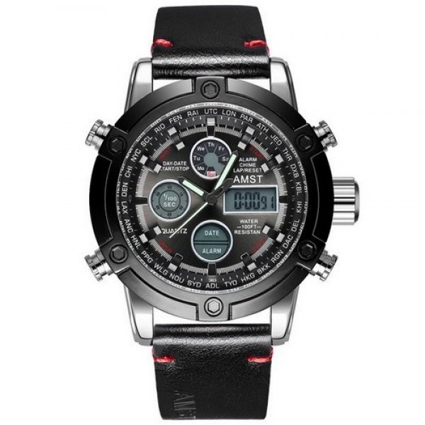 

Наручные часы AMST 3022 Silver-Black Smooth Wristband