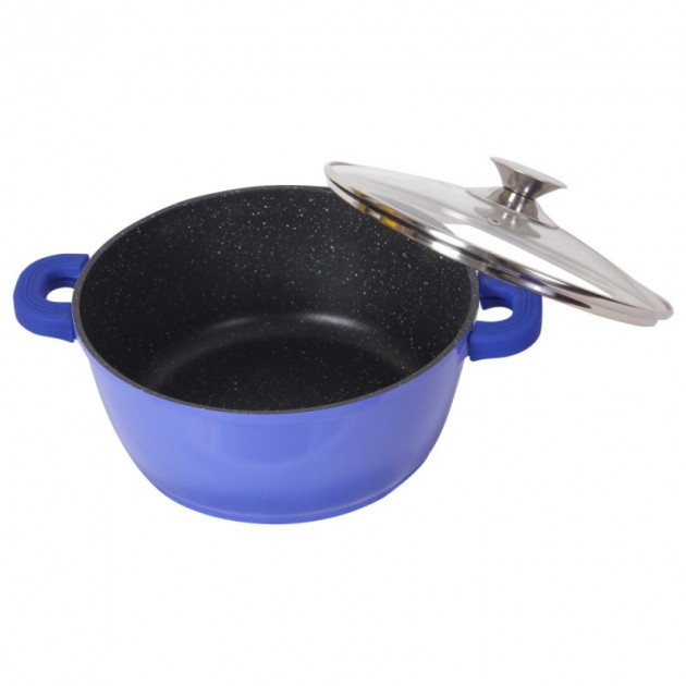 

Кастрюля с мраморным покрытием синяя Bohmann 2,2 л 20 см (BH-7320-MRB-BL)