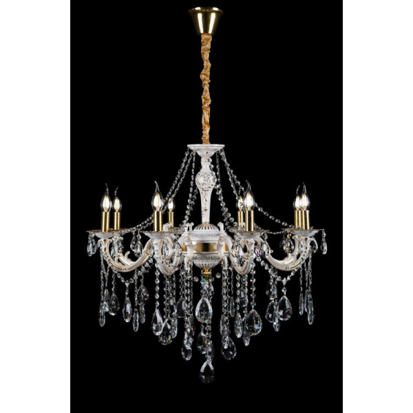 

Люстра свеча LV6055/8 (GDWH) Handmade (YE-LV6055/8-GD+WH)