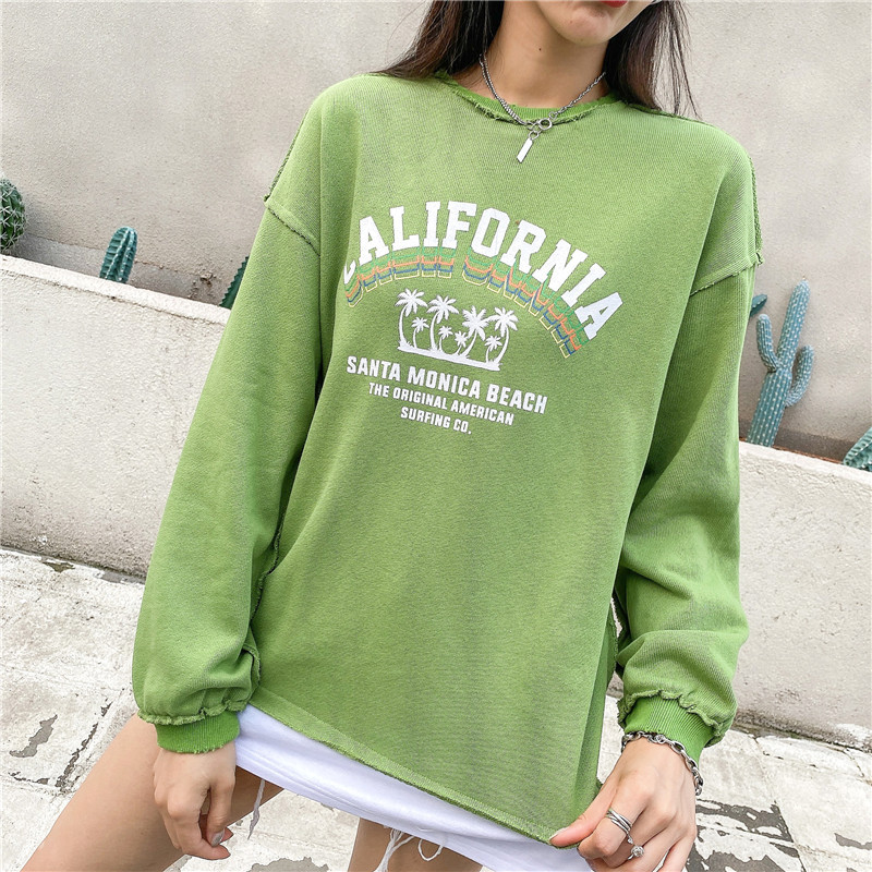 

Свитшот женский California, зеленый Berni Fashion (One Size) Зеленый