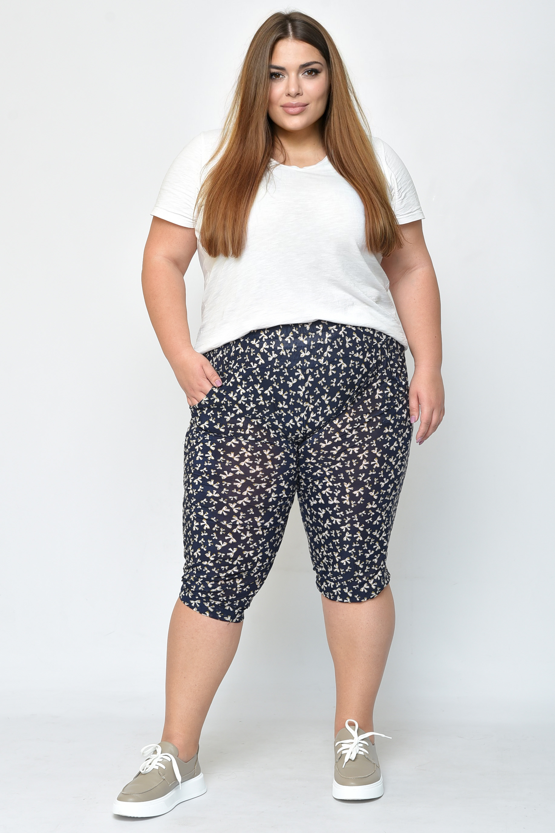 Бриджи женские батал темно-синего цвета AAA А-5XL 6XL Темно-синий ...