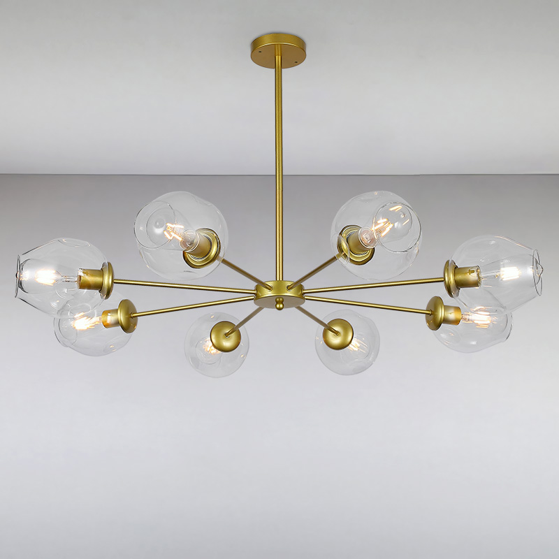 

Люстра подвесная молекула Light House LS-15179-8 GD+CL золото