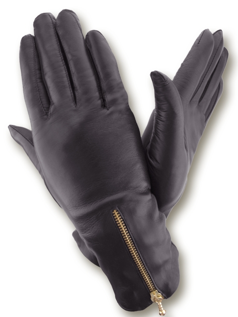 

Женские кожаные перчатки GlovesUA мод.185 черные 6,5