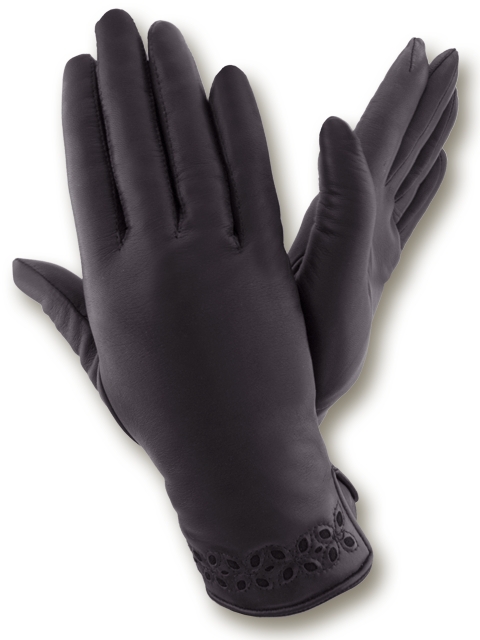 

Женские кожаные перчатки GlovesUA мод.003 черные 8,5