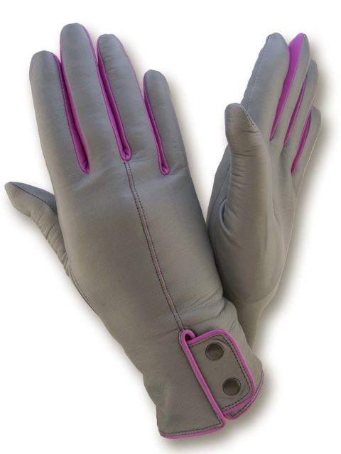 

Женские кожаные перчатки GlovesUA мод.505 ашез со стрелками 7,5