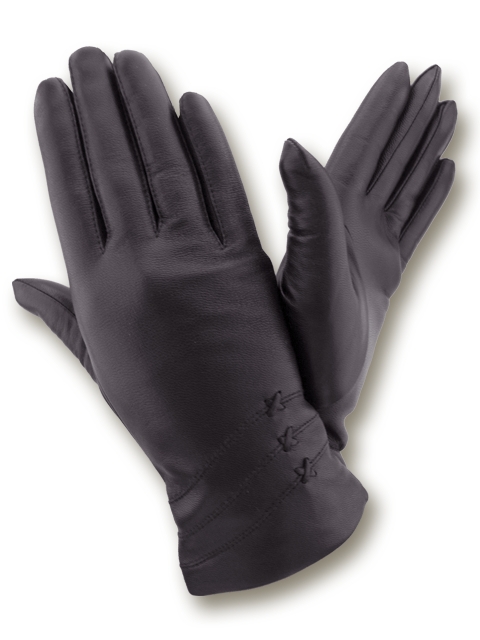

Женские кожаные перчатки GlovesUA мод.100 черные 8,5
