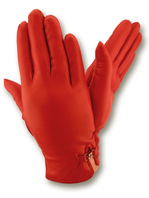 

Женские кожаные перчатки GlovesUA мод.304 красные 7,5