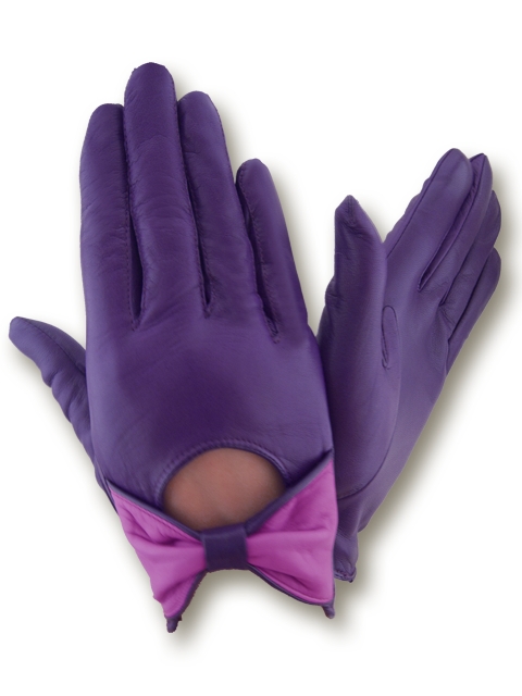 

Женские перчатки кожаные GlovesUA мод.434 фиолетовые 7