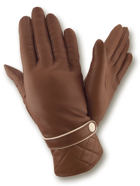 

Женские кожаные перчатки GlovesUA мод.445 коньяк 7,5