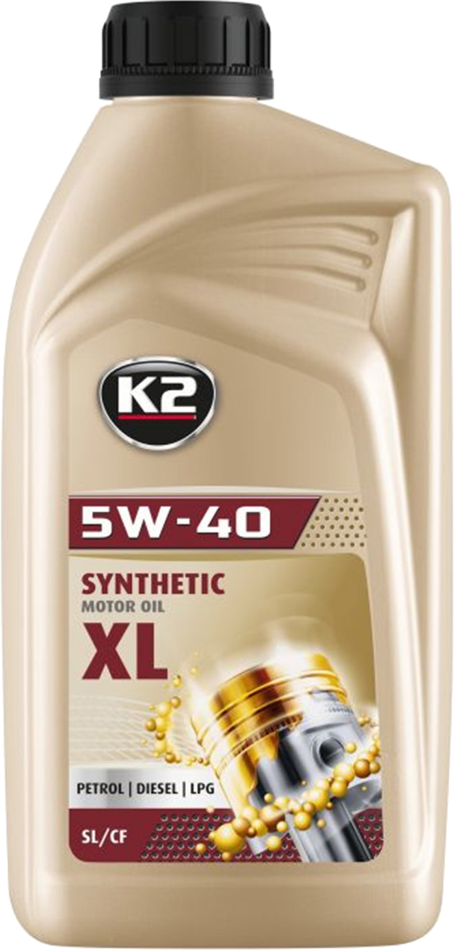Моторное масло K2 Synthetic Motor Oil SL/CF/CF-4 XL 5W-40 1 л (GPL ...