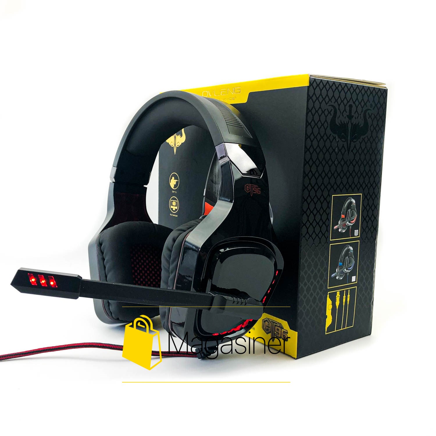 

Игровые наушники Ovleng GT96 с микрофоном и RGB подсветкой геймерские для компьютера и ноутбука (1045)