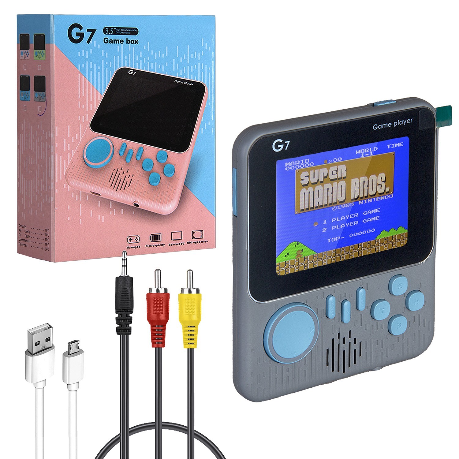 Портативная игровая приставка Game Box G7, 666 игр, Gray – низкие цены ...