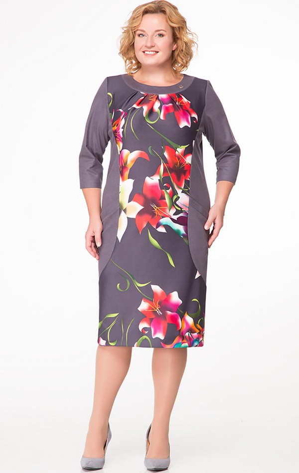 

Платье Erika Style 191  серый, Платье Erika Style 191 50 серый