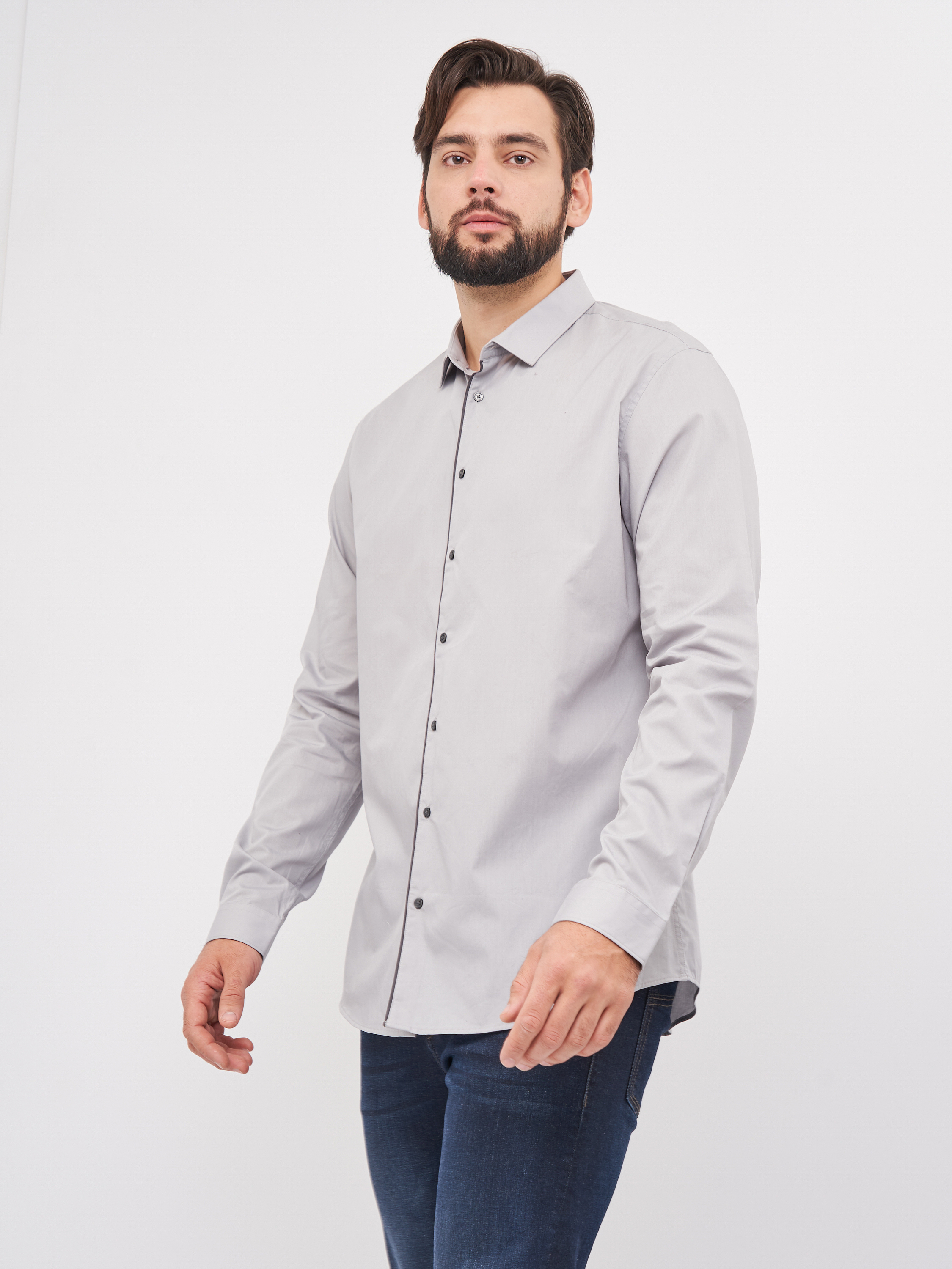 

Рубашка Celio Baco 60012157 S Серая
