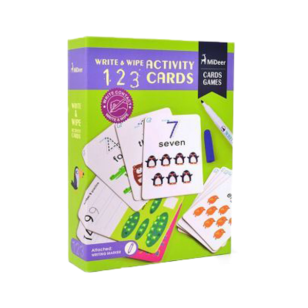 

Набор математических карточек "Считай и стирай! 1,2,3" Mideer Toys MD1031