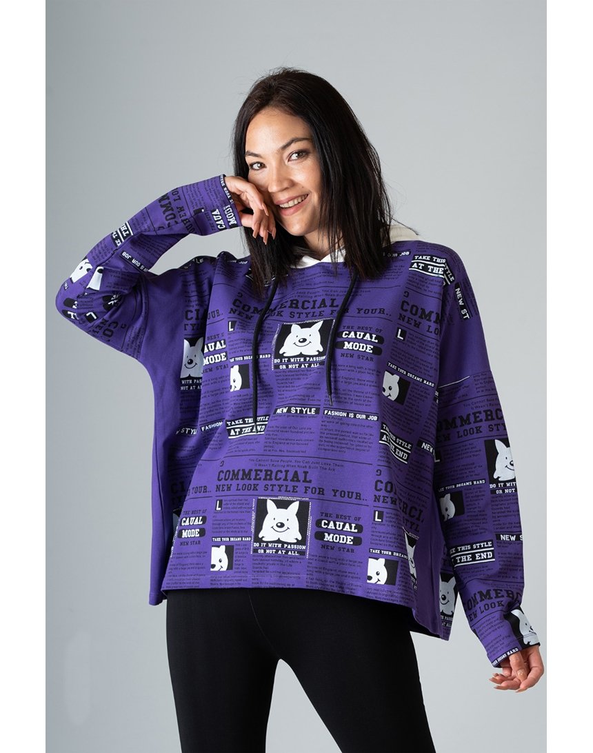 

Худи Sonesta с забавным принтом L фиолетовый (SN2721 purple)