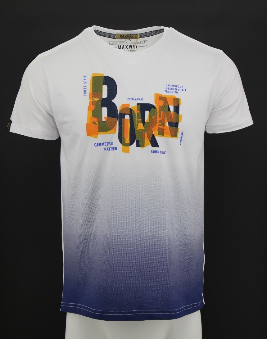 

Футболка MAXWAY с надписью Born Live L белая (8732 white)