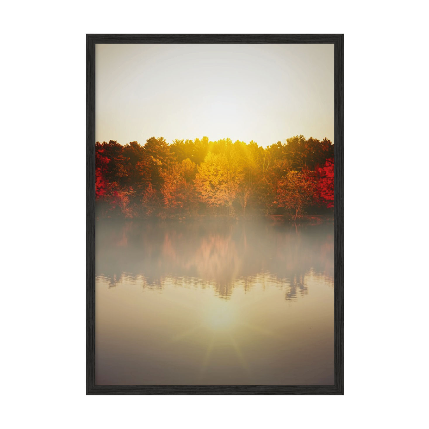 

Постер "Autumn lake" с антибликовым стеклом 420x594 мм в чёрной рамке