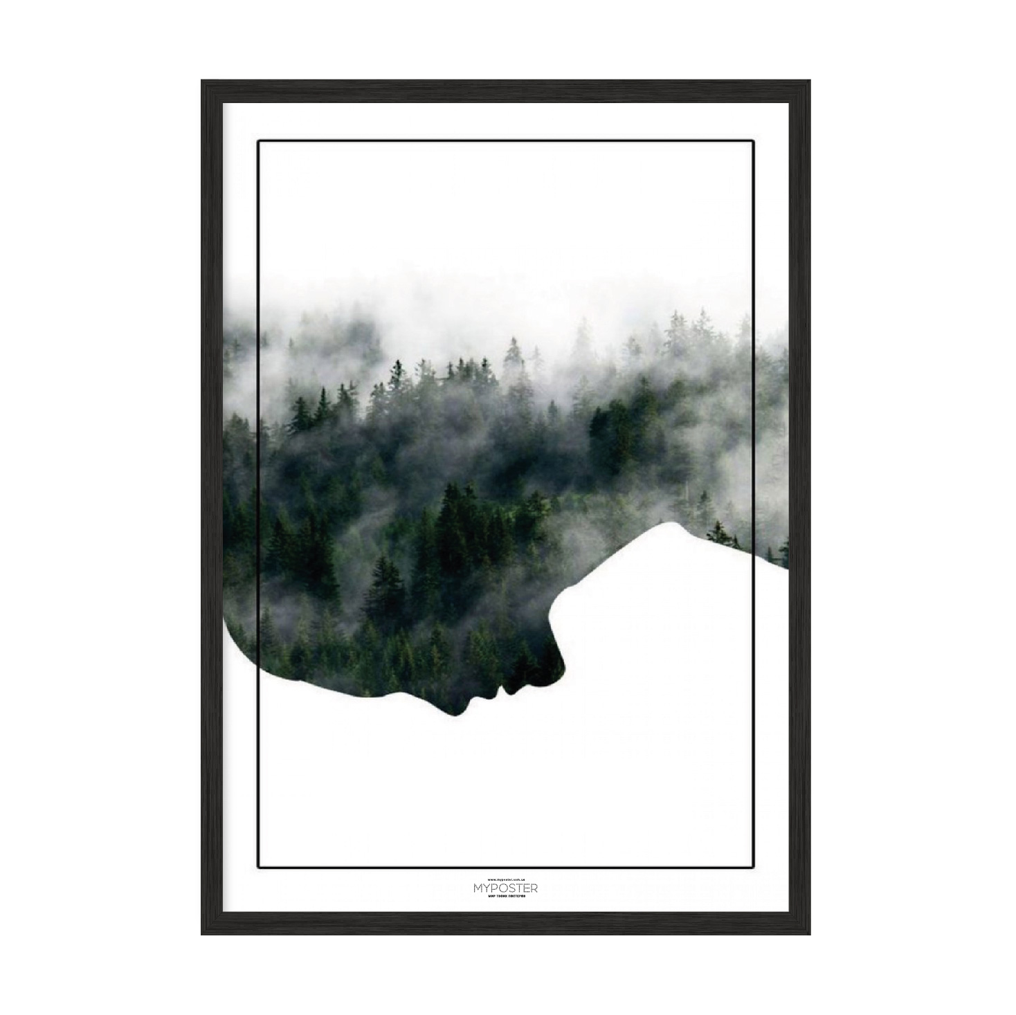 

Постер "Forest #" без стекла 420x594 мм в чёрной рамке
