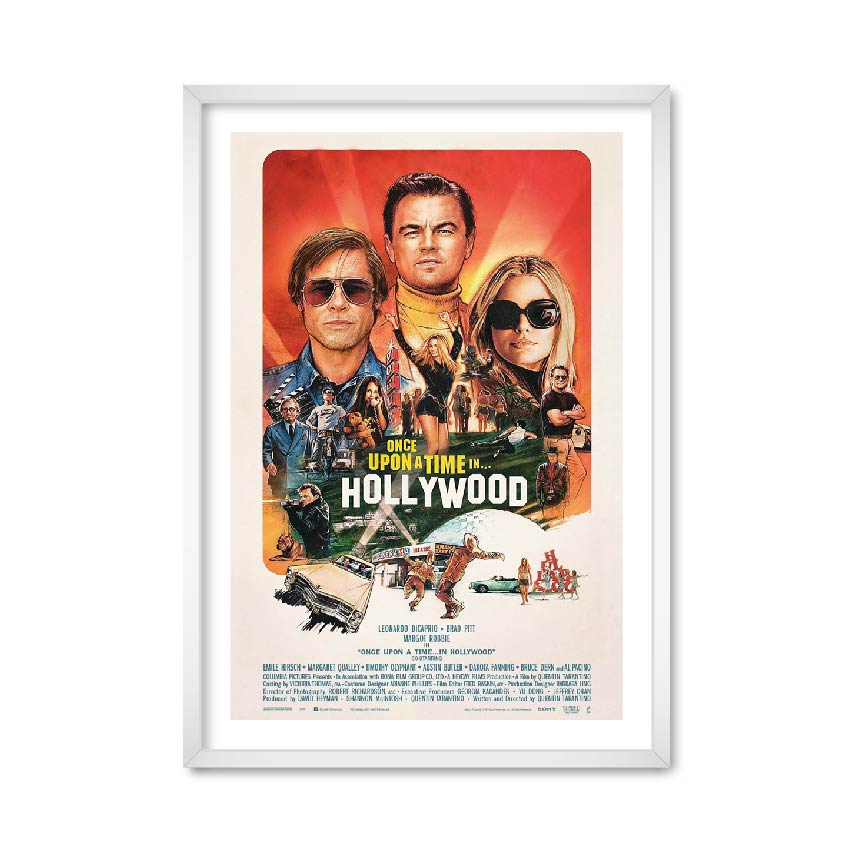 

Постер "ONCE UPON A TIME IN HOLLYWOOD" с антибликовым стеклом 420x594 мм в белой рамке