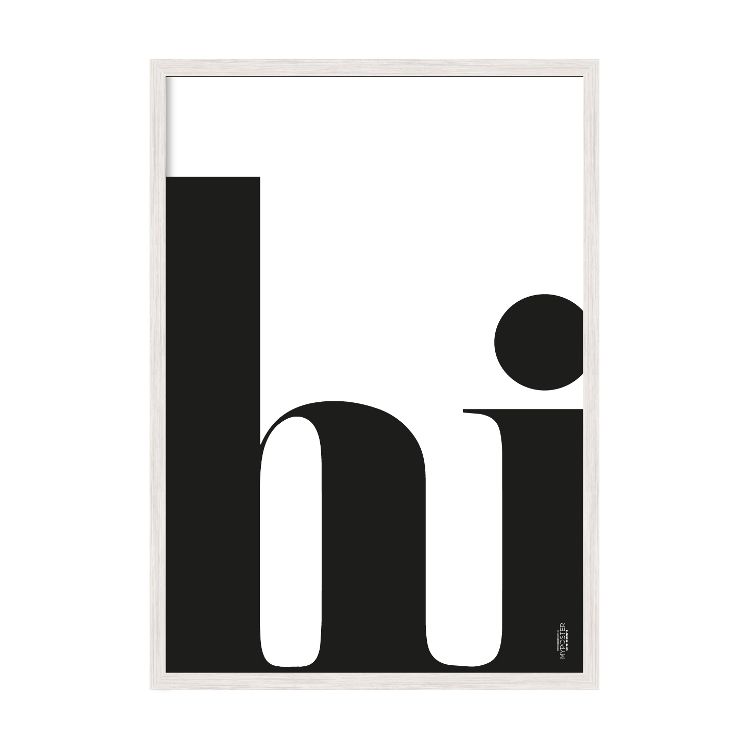 

Постер "hi" без стекла 596x840 мм в белой рамке