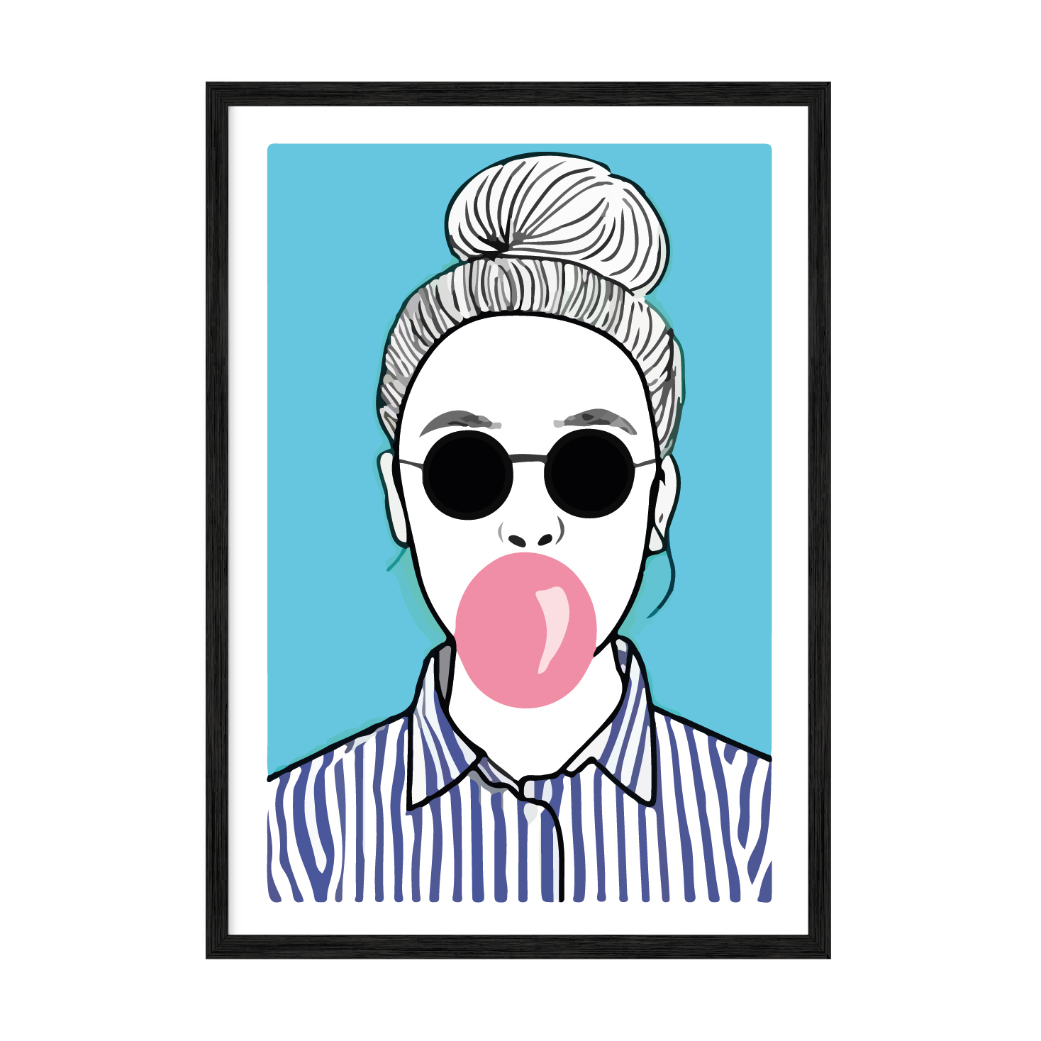 

Постер "BUBBLE GIRL" без стекла 596x840 мм в чёрной рамке