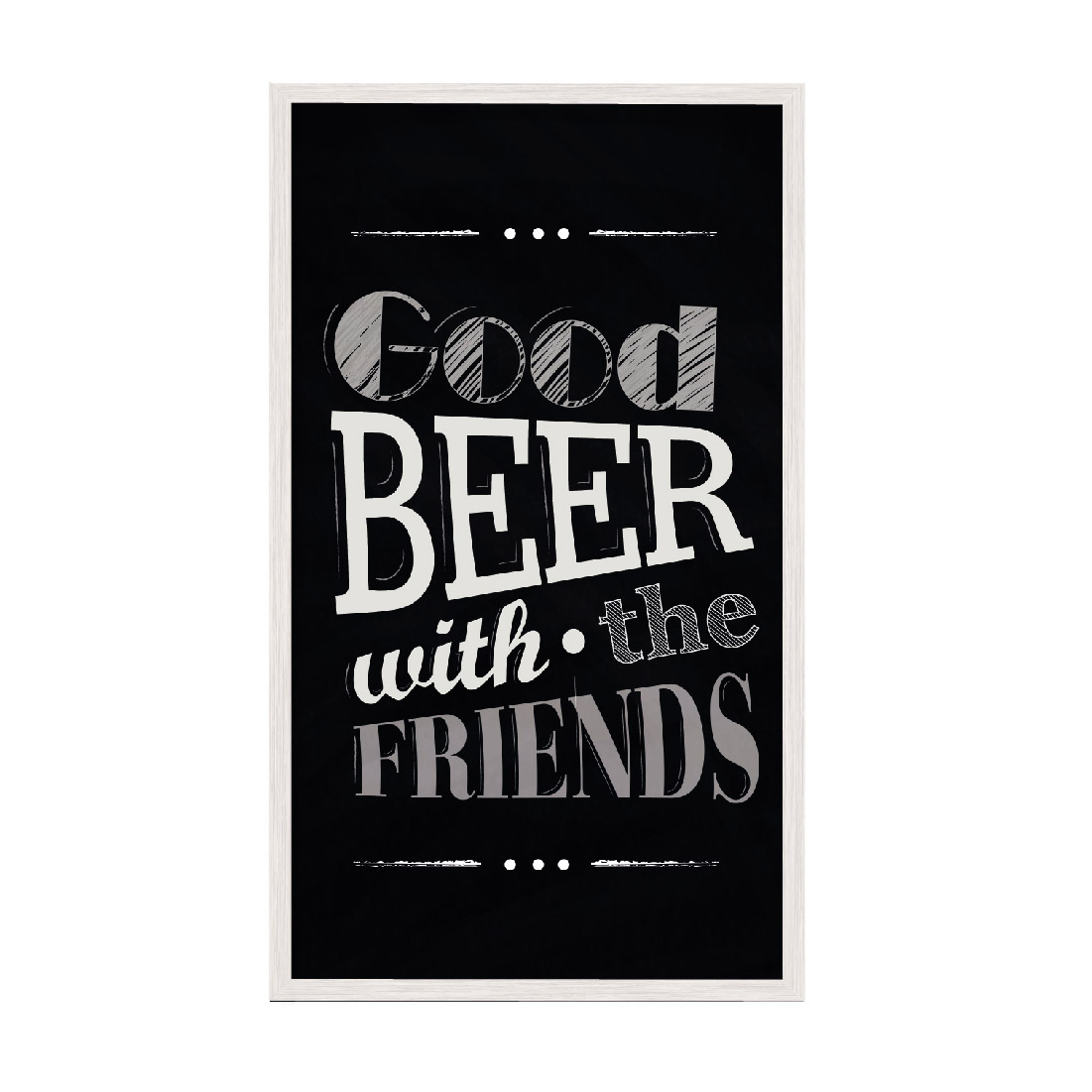 

Постер "Good Beer" с антибликовым стеклом 40x80 см в белой рамке
