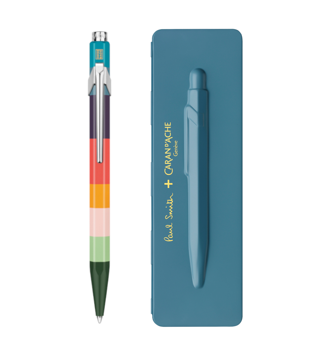 

Ручка Caran d'Ache 849 Paul Smith Темно-синій бокс (7630002342384)