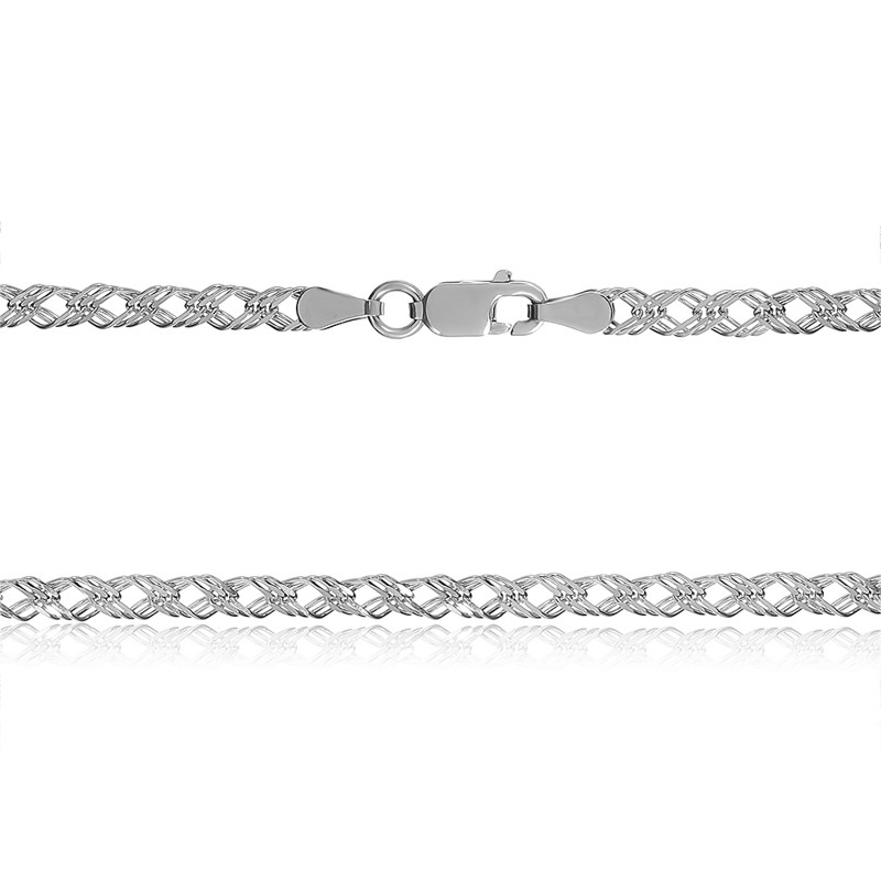 

Цепочка родированная снейк для женщины Silvex 925 Classic Белый (814Р 1/45)