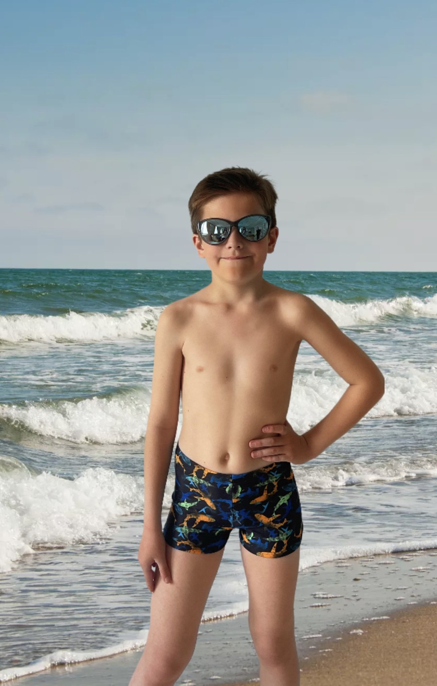 Плавки боксерки для мальчика Keyzi Deep short 152 Принт от продавца ...