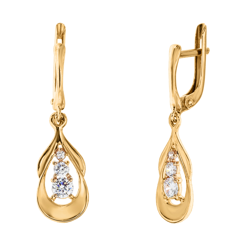 

Серьги-подвески Diamant с2028