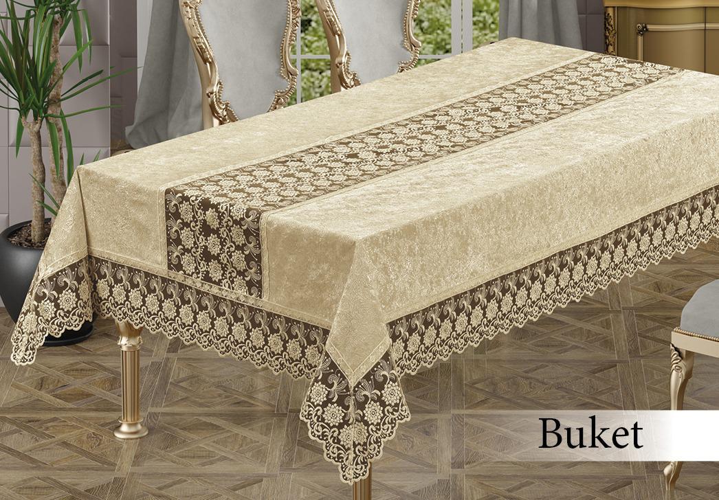 

Скатерть Велюр в PVC Maison Royale 160x350 Buket Cappucino