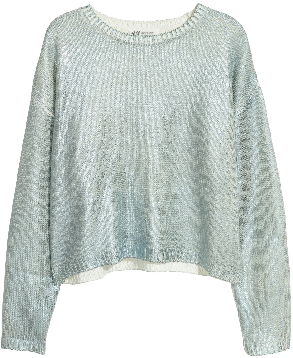 

Джемпер H&M 05784317 134-140 см Голубой/Металлик