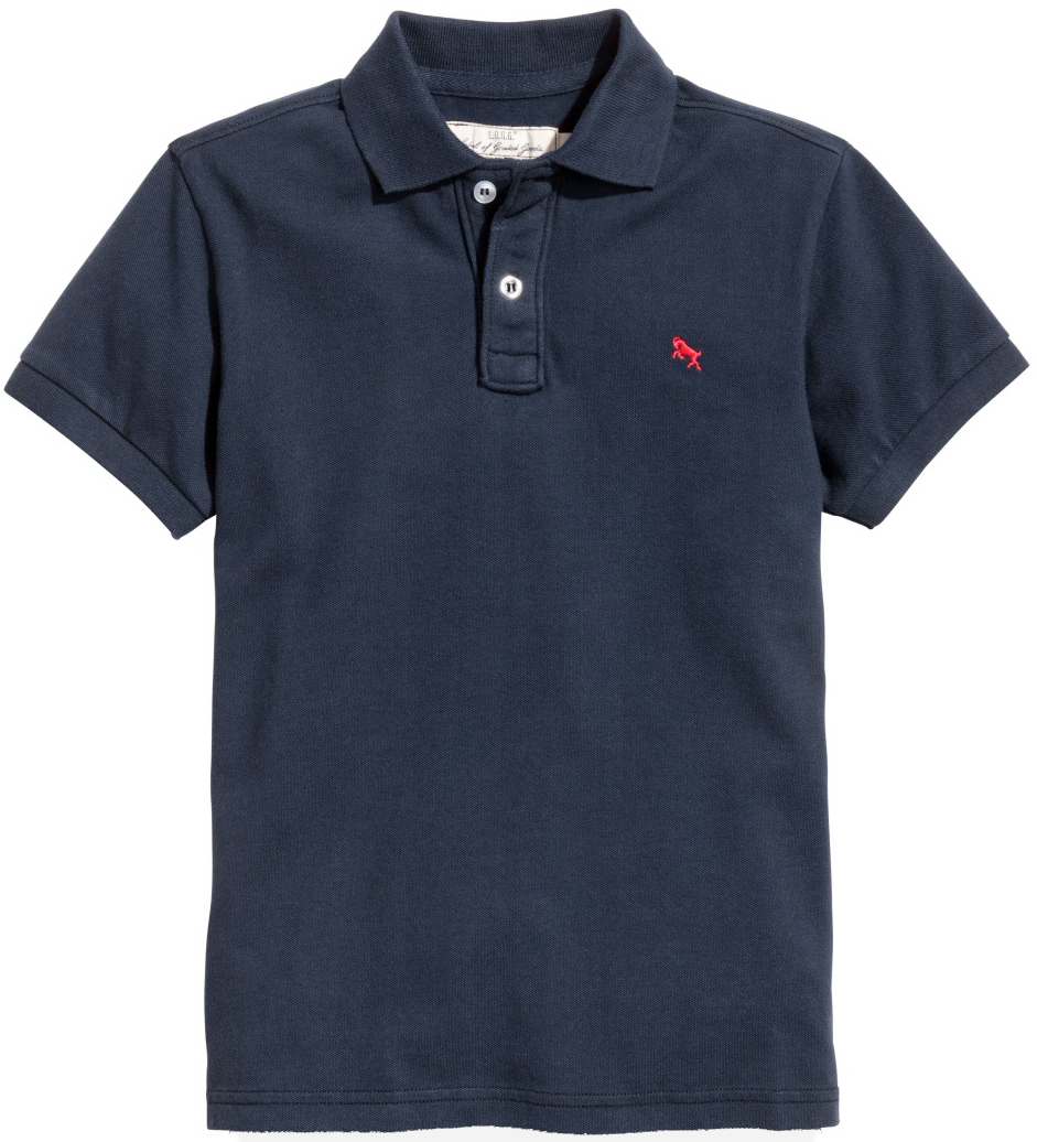 

Поло H&M 04508085_1 158-164 см Синее