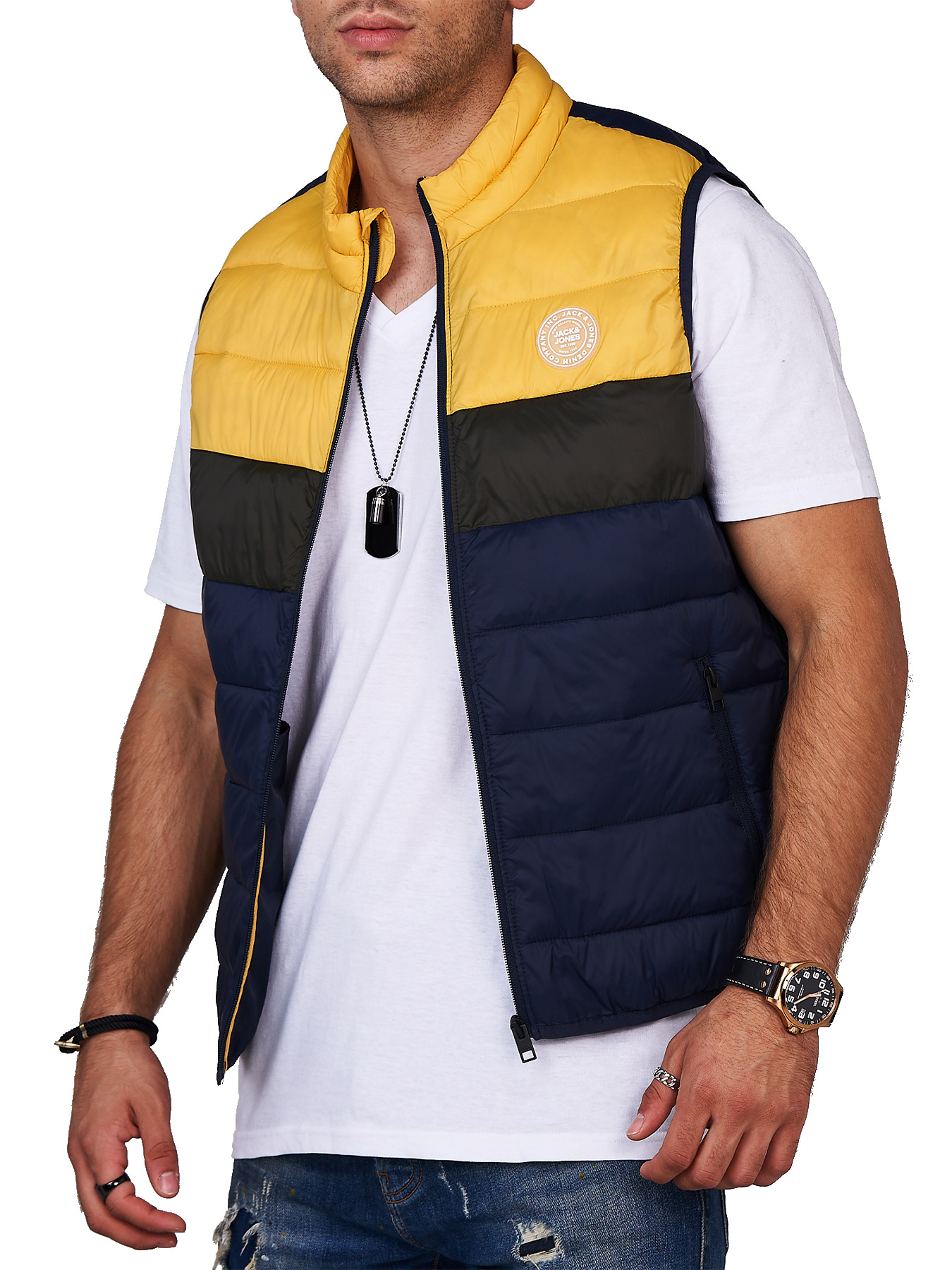

Жилет Jack & Jones Yolk Yellow/Blocking L желтый