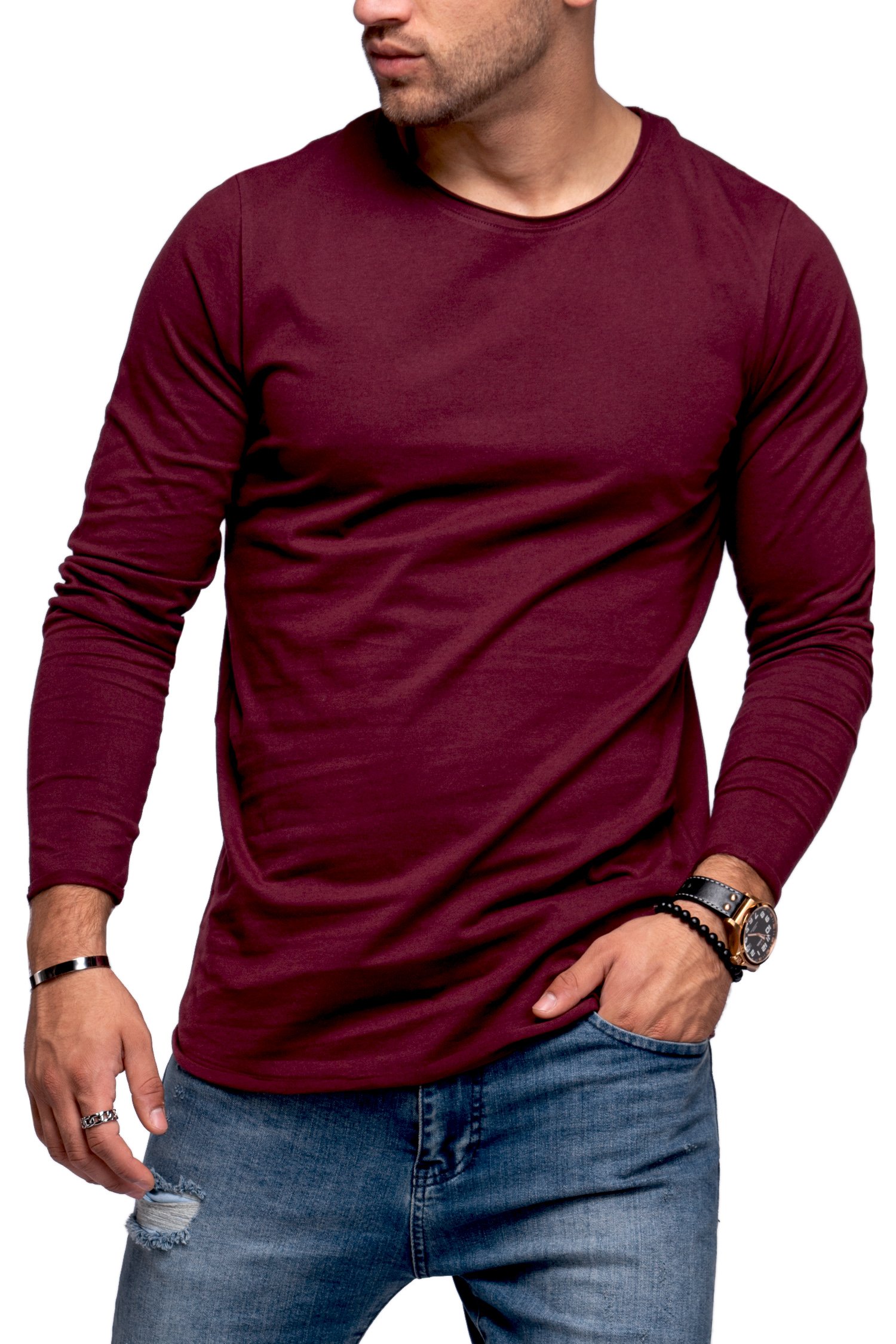 

Лонгслив Jack & Jones Port Royale 3XL бордо