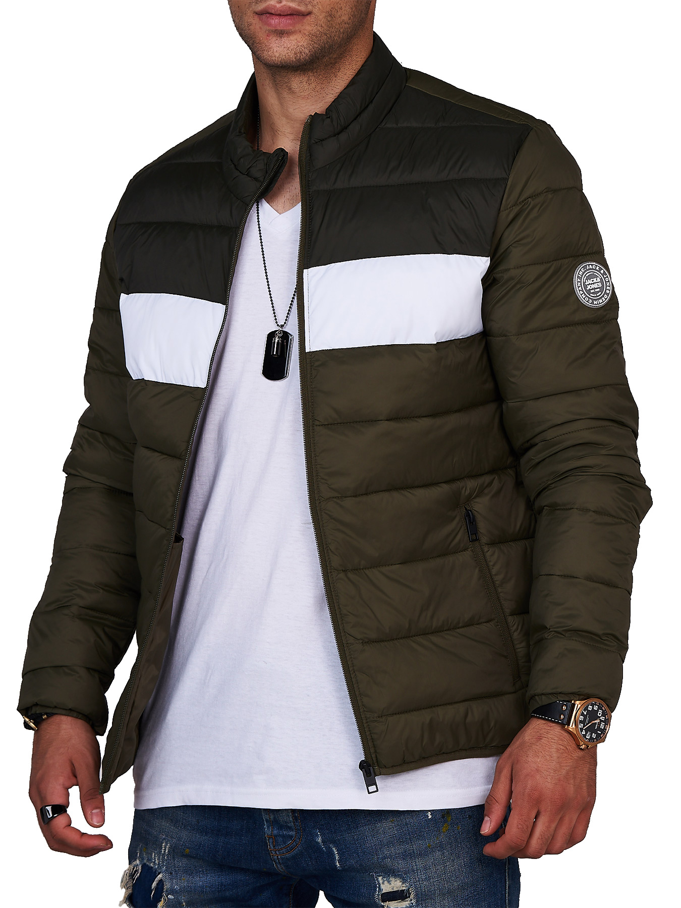 

Куртка Jack & Jones Olive Night/Blocking XXL темно-оливковый