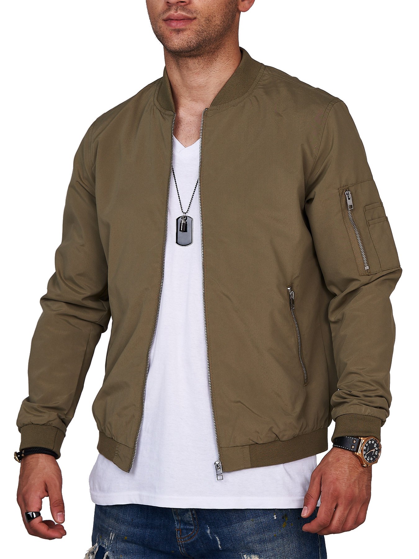 

Бомбер Jack & Jones Dusky Green XXL темно-оливковый